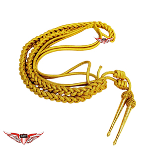 Aiguillette en fil doré torsadé avec pointe métallique dorée - Product Image 5