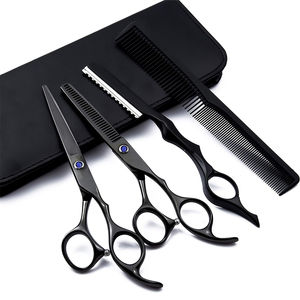 Juego de Tijeras Profesionales de Acero Inoxidable para Cortar y Entresacar Cabello con Peine - Product Image 1