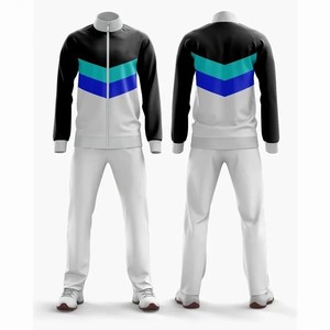 Ensemble coupe-vent en nylon personnalisé pour la vente en gros : Veste coupe-vent à col montant zippée et pantalon de survêtement de jogging - Product Image 1