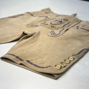 Shorts Bermuda Brodés Grande Taille pour Hommes, Faits Main en Coton, Décontractés, Taille Mi-Haute, Fermeture Boutonnée, Motif Lettres Décoratif - Product Image 1