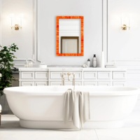 Miroir mural moderne en os incrusté, grande taille, pour mariage, salle de bain, salon, couloir et chambre à coucher – Décoration intérieure tendance