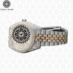 Reloj de Lujo para Hombre Charm, de Acero Inoxidable, 40 mm, Analógico, Mecánico, con Cristal, Diamantes, Brazalete, Fecha Automática, Botón de Fecha, Cierre Oculto - Product Image 2