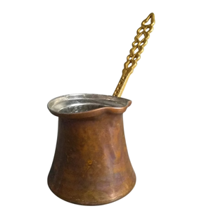 Cafetera de Cobre Estilo Antiguo al por Mayor, Cezve Ibrik Turca Tradicional, Cafetera de Cobre Martillado de Latón Personalizada - Product Image 1