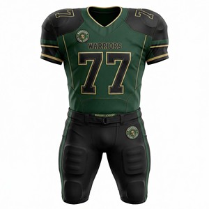 OEM Premium American Football Uniform Set Breathable Mesh Team <b>Game</b> Jersey and <b>Padded</b> Pants Tackle Twill Embroidery - Product Image 1