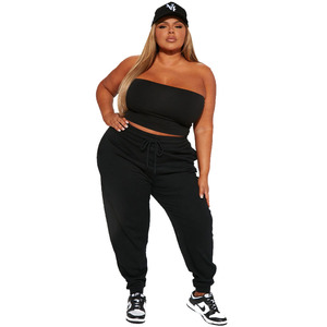 HIGH Quality <b>Women</b>’s Black Jogger Pants Custom Casual Sportswear High Waist Drawstring Slim Fit Cotton <b>Sweatpants</b> for Wholesale - Product Image 5