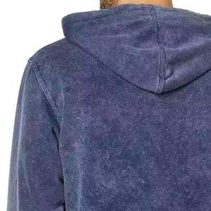 Sudadera con Capucha para Hombre, Color Sólido, Algodón Lavado, Felpa Francesa, Corte Regular, Informal, para Otoño - Product Image 6