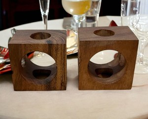Anillo de Servilleta Decorativo Hecho a Mano de Madera para Decoración de Mesa de Navidad, Bodas y Fiestas, Colección de Accesorios Elegantes - Product Image 3