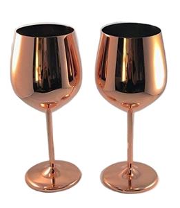 Nouvelle collection de verres à vin à pied en acier inoxydable plaqué or rose de style vintage, gobelet de fournisseur indien, utilisation pour le champagne - Product Image 1
