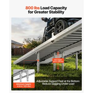 Rampa Plegable Portátil de Aluminio Antideslizante de 7 pies para Sillas de Ruedas Manuales, Capacidad de 800 Libras, Accesibilidad para Sillas de Ruedas en Umbral de Puerta - Product Image 3