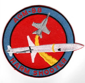 Parche Bordado AGM-88 HARM Shooter, Diseño de Avión en Lona para Coser, MAKRAH SPORTS MK-608, Ecológico, Uso Personalizado - Product Image 1