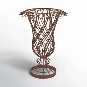 Handmade Iron Tabletop Vase Industrial Design <b>Wire</b> Mesh Structure Decorative Metal <b>Flower</b> Holder - Product Image 1