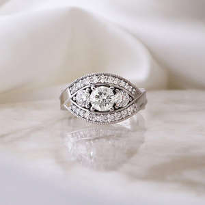 IGI/GIA Lab Grown Cut Diamond Vintage 14K Anillo de boda/compromiso amarillo Unisex Oro blanco fino para fiesta de aniversario-Worthy - Product Image 2