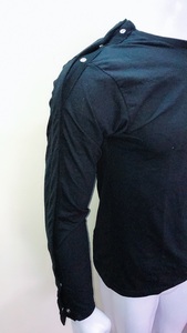 both side shoulder and full sleeves dual Access <b>Post</b> Surgery & Rehab Unisex 100% Cotton men Solid Jersey Snap men tShirt - Product Image 6