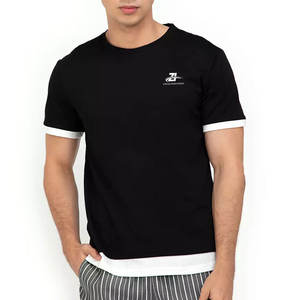 Camiseta Básica de Color Sólido Transpirable de Alta Calidad, Impresión de Logotipo Personalizado, Camisetas de Manga Corta para Uso en Verano - Product Image 4