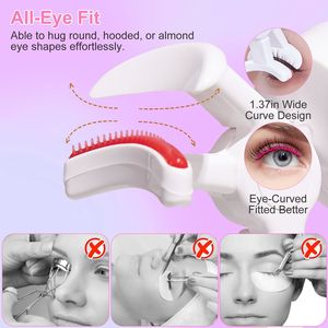 Piegaciglia Elettrico Riscaldato USB Ricaricabile Compatto con Pettine Anti-Scottatura, Riscaldamento Rapido in 8 Secondi per Tutte le Forme di Ciglia - Product Image 3