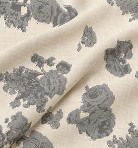Tissu en lin et coton imprimé floral vert menthe, textile floral pour robe, vêtements de détente, tissu tissé doux - Product Image 3