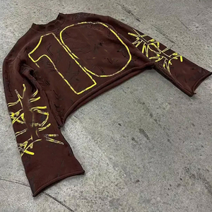 Camiseta Blanca de Manga Corta para Hombre, Cuello Redondo, Estampado de Estrella Negra y Grafiti Rosa en la Espalda, Estilo Urbano - Product Image 6
