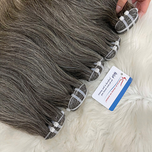 ผมแท้เวียดนาม 100% สีเทาตรง แบบเป็นมัด  ผู้จัดจำหน่ายยอดนิยม - Product Image 4