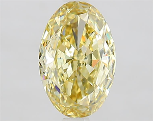Diamant ovale jaune de 2 carats, coupe exquise, rare, couleur fantaisie, diamant brillant non monté pour une œuvre maîtresse de haute joaillerie personnalisée - Product Image 4