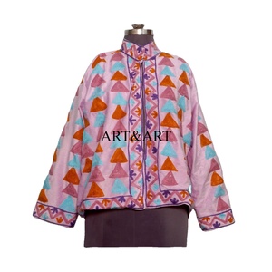 Chaqueta de Terciopelo y Algodón para Mujer, Otoño-Invierno, Tendencia Actual, Hecha a Mano, Acolchada, Bordado Suzani, Transpirable, Ecológica, de Secado Rápido - Product Image 6
