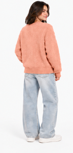 Pull en mohair personnalisé pour homme, col rond surdimensionné, rayé, duveteux, tricoté à la main, jacquard, tricot d'hiver, fabricant OEM ODM - Product Image 2