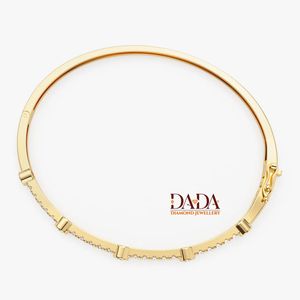 Lab Grown Diamond <b>Bangle</b> <b>Bracelet</b> for Women Elegant Bezel Set Diamond <b>Bracelet</b> Minimalist Fine Jewelry Stackable Wedding Gift - Product Image 2