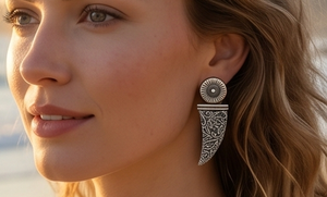 DIVYORO SILVER HORN DROPS - Product Image 3