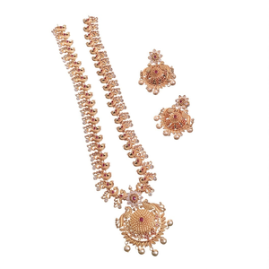 Peacock Style Matte Long Haram Fashion Jewelry Set - Product Image 1