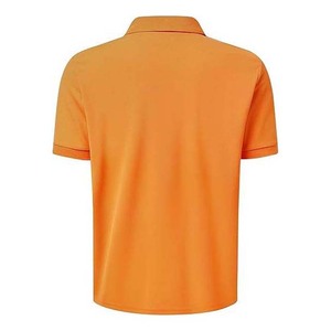 Men's <b>Orange</b> Short Sleeve <b>Polo</b> <b>Shirt</b> With Chest Pocket Solid Color Casual Woven Oxford Fabric Regular Fit - Product Image 4