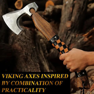 ขวานผ่าไม้ Burraq Custom ขนาด 17.5 นิ้ว ทำจากเหล็กกล้าคาร์บอน ด้ามไม้โรสวูด พร้อมปลอกหนัง สำหรับตั้งแคมป์ กิจกรรมกลางแจ้ง ของขวัญสำหรับคุณพ่อ ทำด้วยมือ DIY - Product Image 6