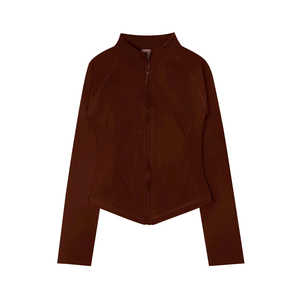 Long Sleeve <b>Zip</b> Closure Shirt Factory Price Women's Cotton Long Sleeve <b>Zip</b> Up Shirt Stylish <b>Front</b> <b>Zip</b> Long Sleeve Shirt - Product Image 4
