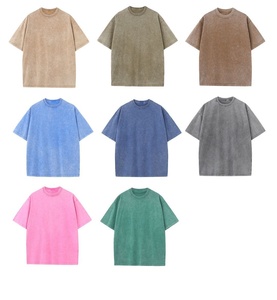 T-shirt en jean délavé surdimensionné pour homme, manches courtes, col rond, couleur unie, en coton, style décontracté - Product Image 3