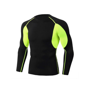 Haut de compression ajusté à manches longues pour homme, noir, pour arts martiaux, entraînement et gym, personnalisable - Product Image 2