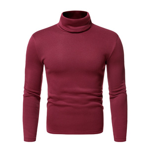 Long Sleeve Turtleneck T Shirt for <b>Men</b> Winter Warm Cotton <b>Turtle</b> <b>Neck</b> Top Slim Fitted Plain Bulk <b>Men</b> Hoodies & Sweatshirts - Product Image 2