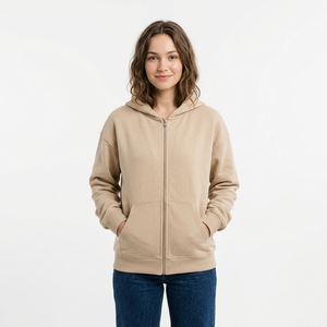 Sweat à capuche personnalisé avec logo brodé ou imprimé, marque privée, fermeture éclair, polaire, vente en gros pour femmes - Product Image 1