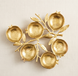 Cuencos de metal de alta calidad con forma de granada, perfectos para ensaladas, aperitivos, frutas y frutos secos, ideales para decorar la mesa de comedor. - Product Image 1