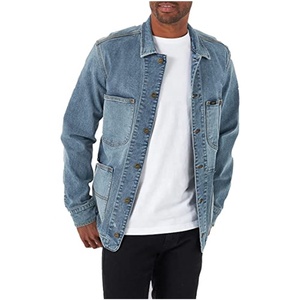 <b>Men's</b> Vintage Washed Ripped Denim <b>Jacket</b> Casual Slim <b>Long</b> Sleeve Biker Denim <b>Jacket</b> - Product Image 1