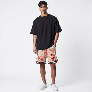 High Quality Stylish Unisex Streetwear 7 Inch Inseam Double <b>Layer</b> Mesh Elastic Waist Anti-UV & Quick Dry Shorts - Product Image 4