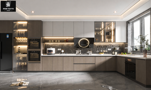 Meubles de cuisine sur mesure haut de gamme, cuisine modulaire moderne, design de cuisine de luxe, système d'appareils électroménagers intégrés <span class=keywords><strong>pour</strong></span> villa, appartement, OEM - Product Image 6