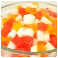 Best verkochte premium Nata de Coco kokosgelei pudding met fruit smaak, aangepaste logo, Halal gecertificeerd, Vietnam, klaar voor gebruik, 1kg bulkverpakking