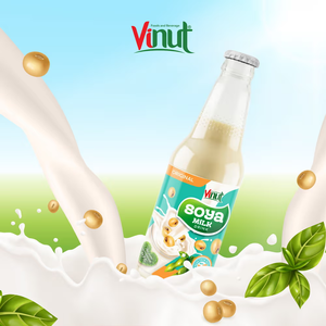 Boisson au lait de soja VINUT Original 300ml en bouteille de verre, saveur soja onctueuse et crémeuse, boisson végétale rafraîchissante - Product Image 5