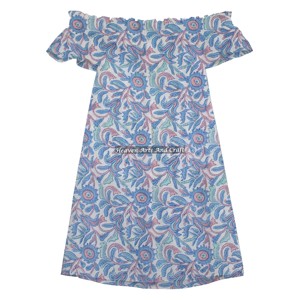 ชุดเดรสเปิดไหล่สำหรับฤดูร้อนสุดหรูหรา พร้อมดีไซน์กระชับสัดส่วนแบบสั้น  ผลิตด้วยวิธีการทอผ้าแบบไม่ถักทอ - Product Image 4