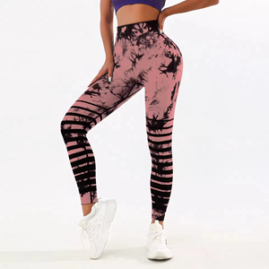 Pantalones de Yoga para Mujer al por Mayor con Logotipo Personalizado, Ropa Deportiva sin Costuras, Leggings de Yoga Ajustados, Elásticos y con Cintura Elástica Acanalada para Fitness - Product Image 1