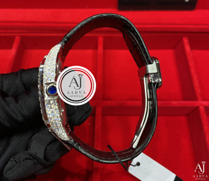 AARVA JEWELS นาฬิกาเพชรหรูหรา ตัวเรือนสแตนเลสทรงสี่เหลี่ยม กระจกหน้าปัด สายขนาด 20 มม. ระบบควอตซ์อนาล็อก ขนาด 38 มม. สำหรับผู้หญิง - Product Image 4