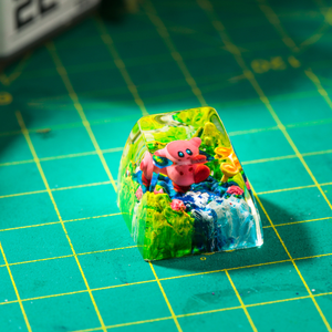 Teclas Místicas de Anime, Teclas Artesanales Personalizadas, Teclas Anime Lindas, Teclas Verdes, Juego de Teclas, Teclas de Resina - Product Image 3