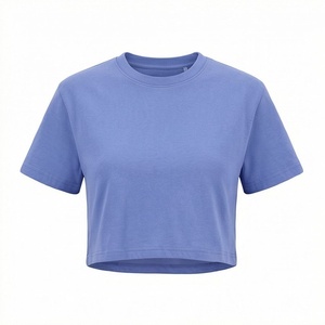 เสื้อยืดคอกลมเรียบง่าย ดีไซน์พื้นฐาน เนื้อผ้านุ่ม ใส่สบาย ทรงพอดีตัว สำหรับสาวๆ  สามารถปรับแต่งสีได้  เสื้อแฟชั่น  เสื้อออกกำลังกาย - Product Image 1