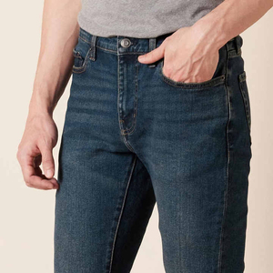 Three International Best Quality Men's Denim <b>Jeans</b> Casual Regular Fit Mid Waist Straight Pants Breathable Summer Chemical Wash - Product Image 6