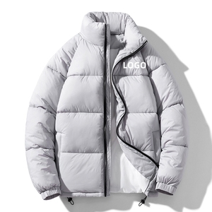 Veste matelassée unisexe personnalisée pour l'hiver, en toile, avec capuche, rembourrage en coton, doublure, col mandarin, fermeture éclair, séchage rapide, style streetwear - Product Image 4