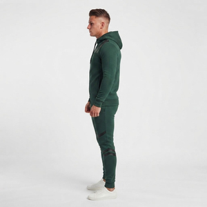 Survêtement Homme à Capuche Zippé Décontracté en Molleton Lourd à Manches Longues Coupe Slim 100% Coton pour le Sport, le Jogging et la Course à Pied - Product Image 3