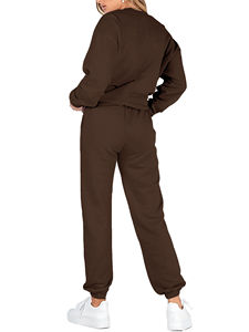 Conjunto Deportivo Personalizado con Logotipo, de Alta Calidad, en Algodón y Poliéster, Top Corto y Pantalones con Cintura Elástica, Holgado, para Gimnasio - Product Image 6